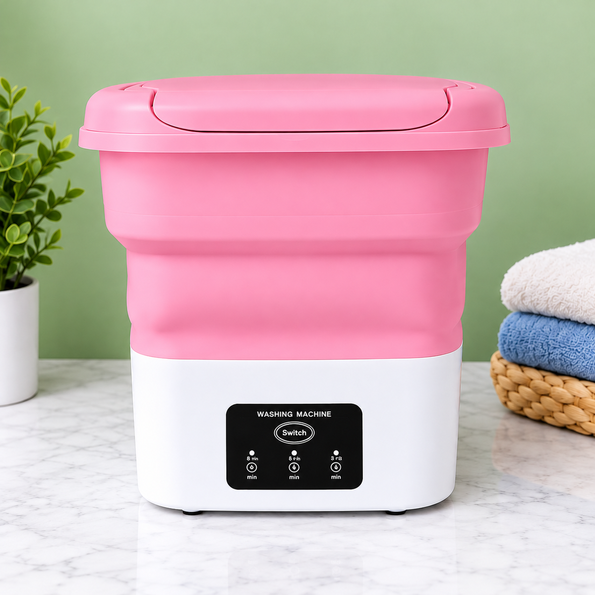 Portable Folding Mini Washing Machine with Sterilization and Drying 3 Washing Modes