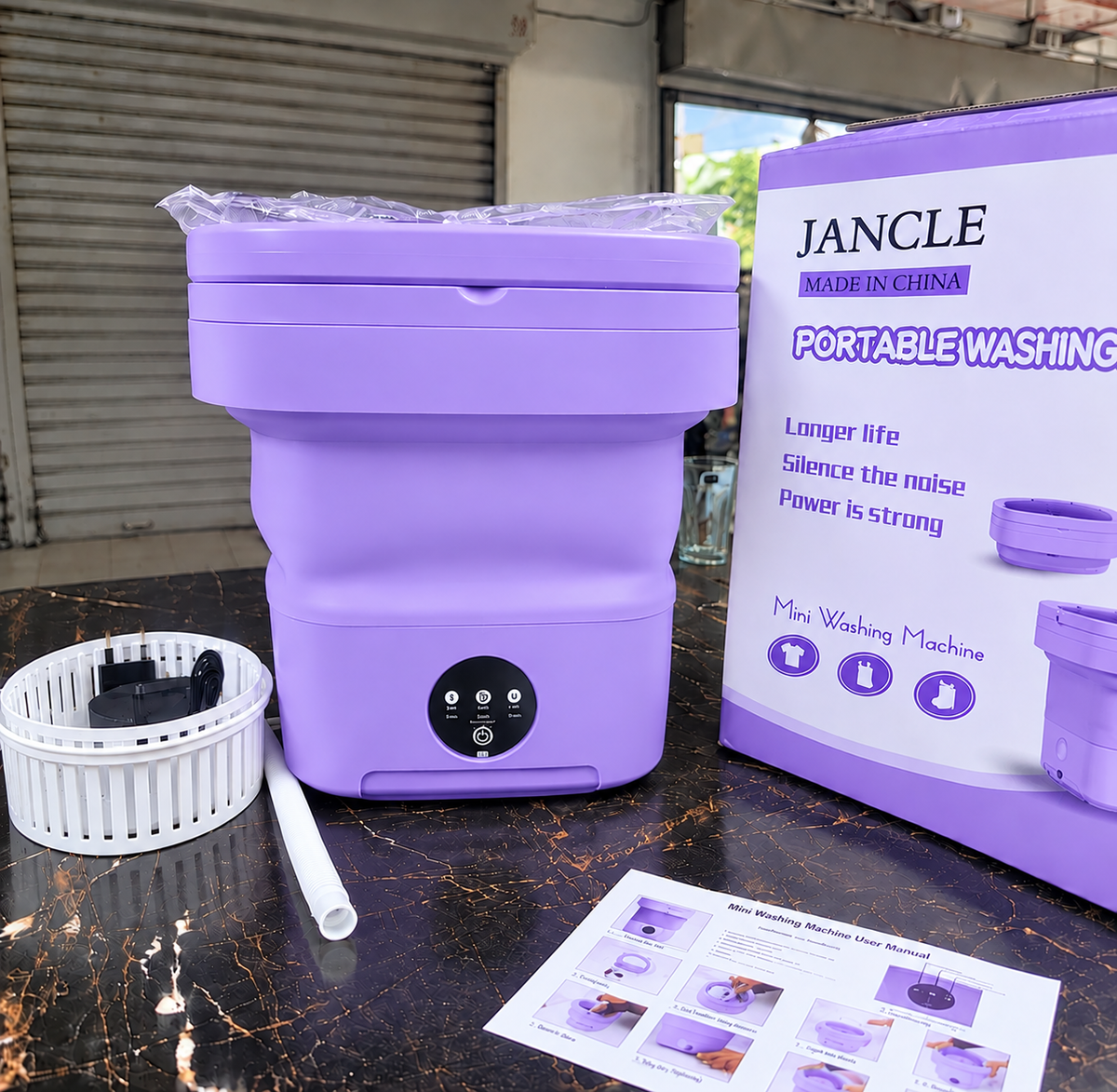 Portable Folding Mini Washing Machine with Sterilization and Drying 3 Washing Modes