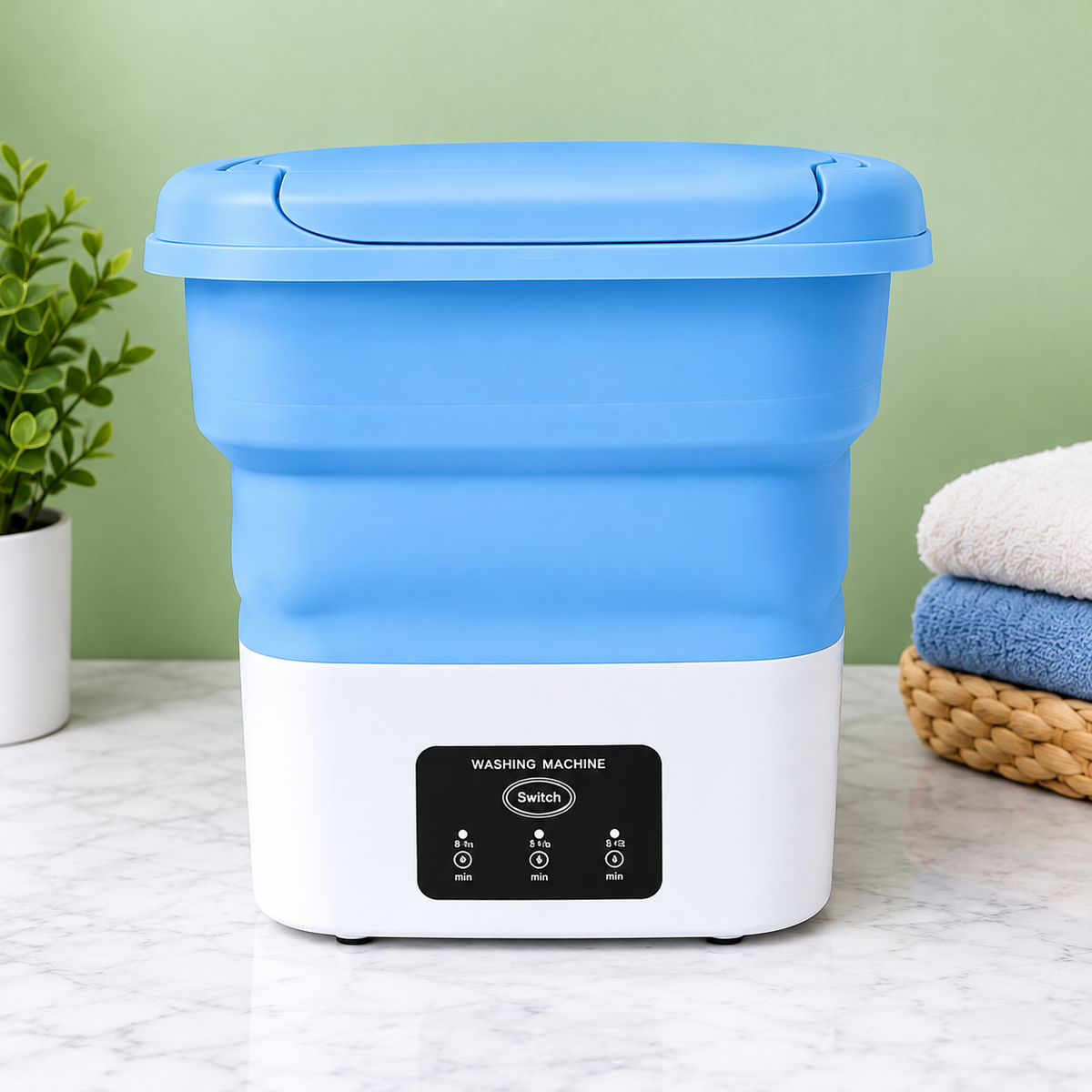Portable Folding Mini Washing Machine with Sterilization and Drying 3 Washing Modes