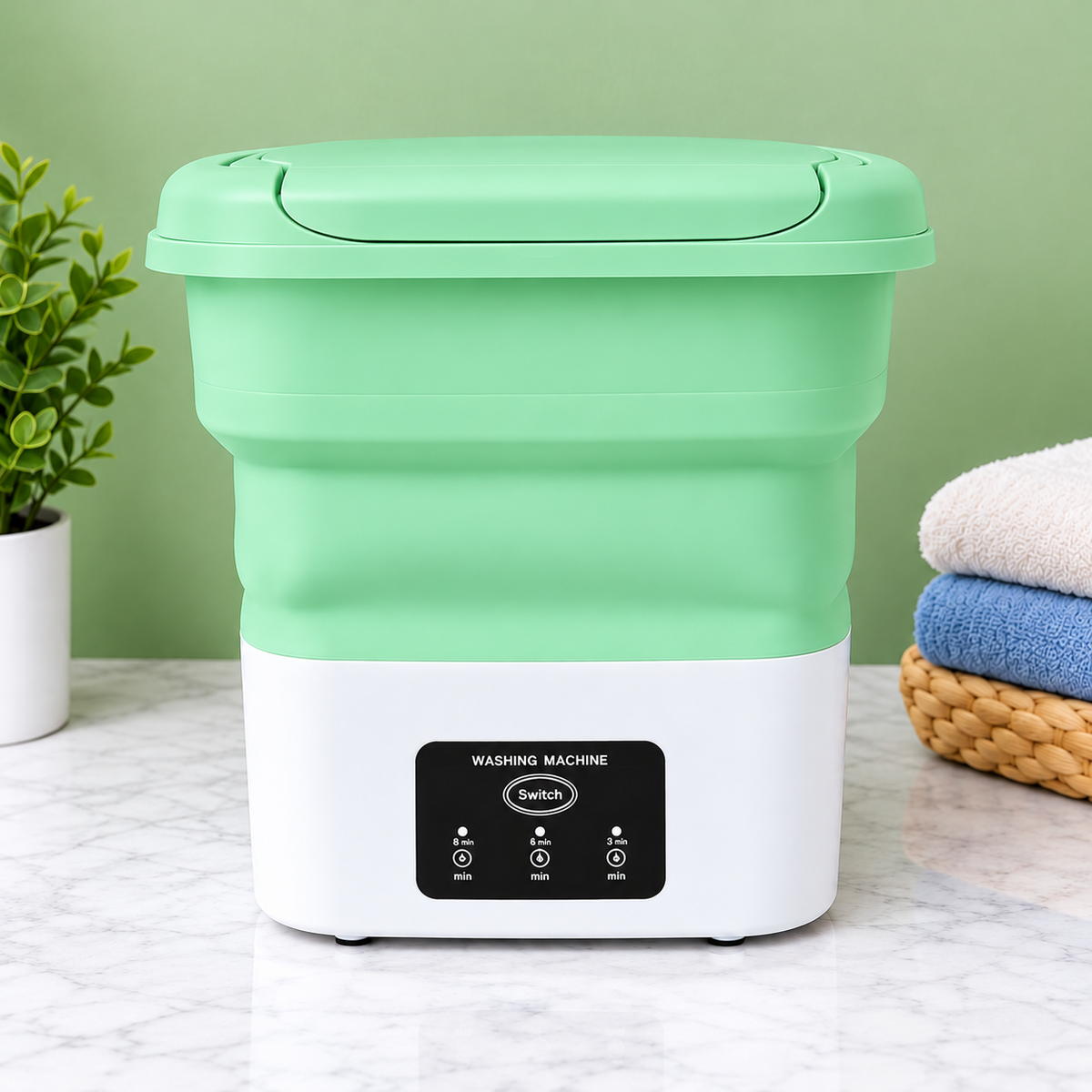 Portable Folding Mini Washing Machine with Sterilization and Drying 3 Washing Modes