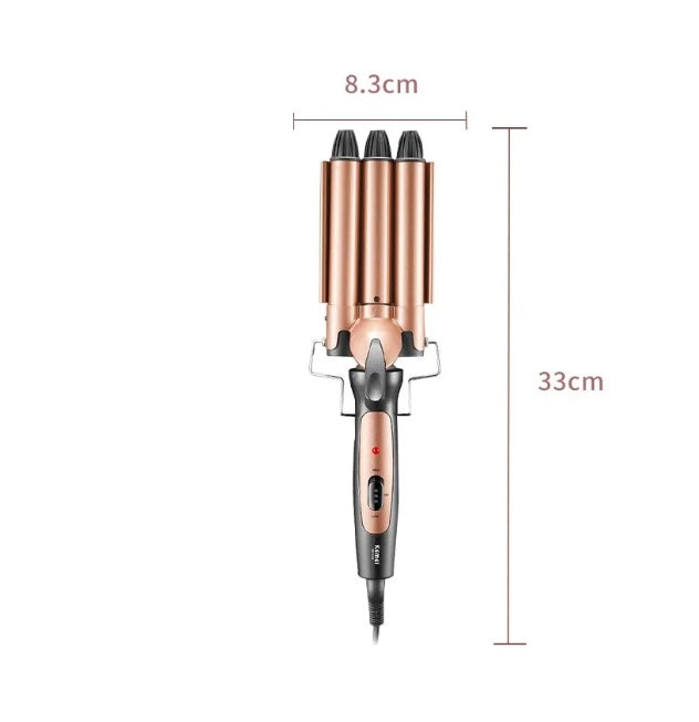 KM-1010 Foldable Three 3 Barrel Curler │ Waiver
