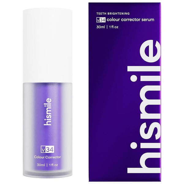 Hismile v34 Colour Corrector, Tooth Stain Concealer, Teeth Whitening Booster, Purple Toothpaste.