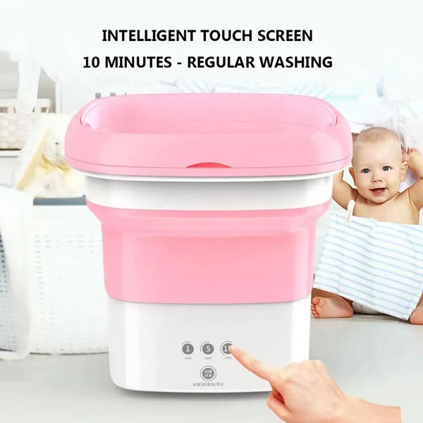 Portable Folding Mini Washing Machine with Sterilization and Drying | 6L Capacity, 3 Washing Modes