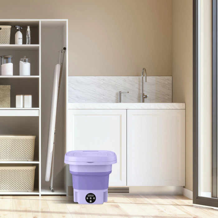 Portable Folding Mini Washing Machine with Sterilization and Drying | 6L Capacity, 3 Washing Modes