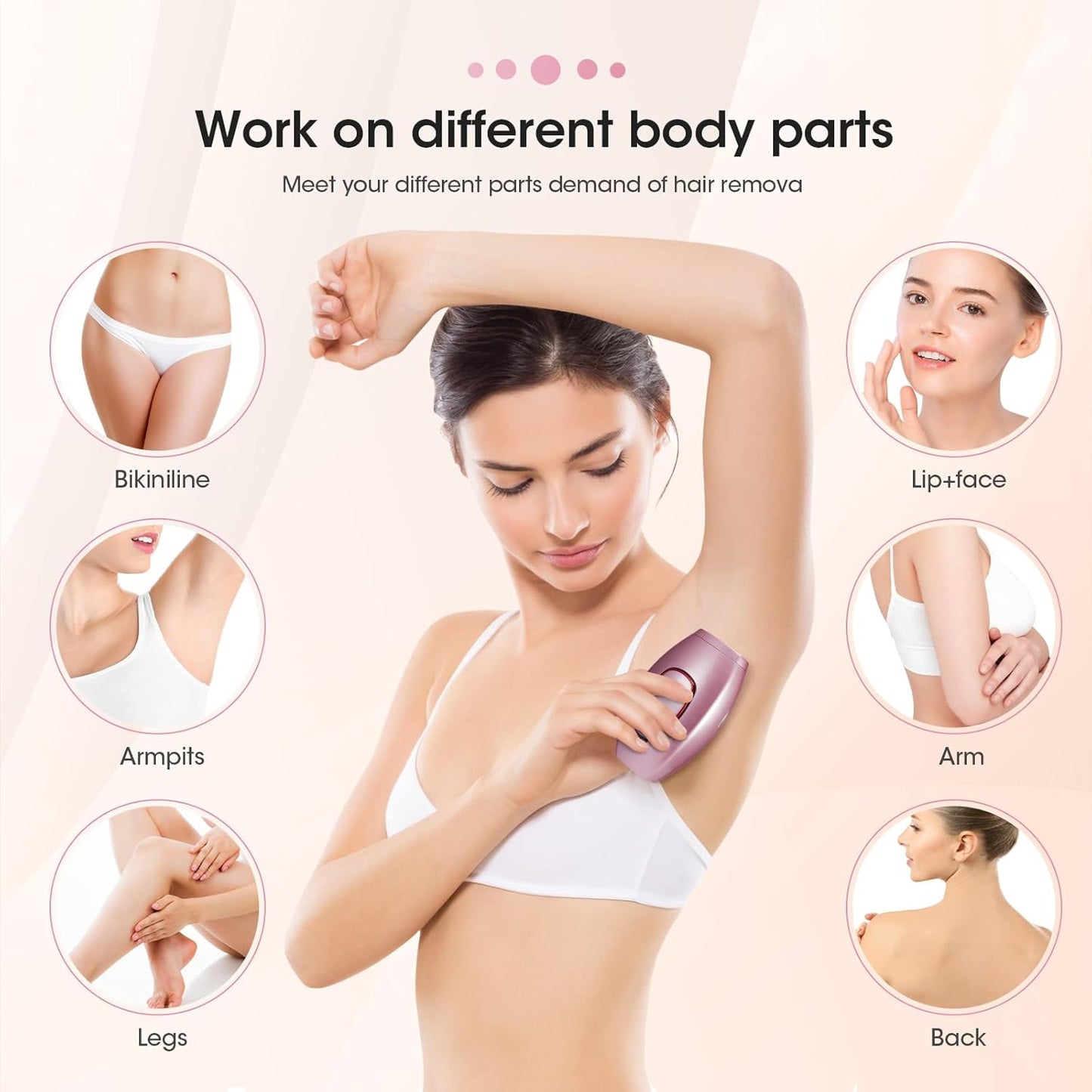 IPL Laser Hair Removal, Laser Hair Removal Device for Women Man, Painless Full Body & Face Hair Removal at Home